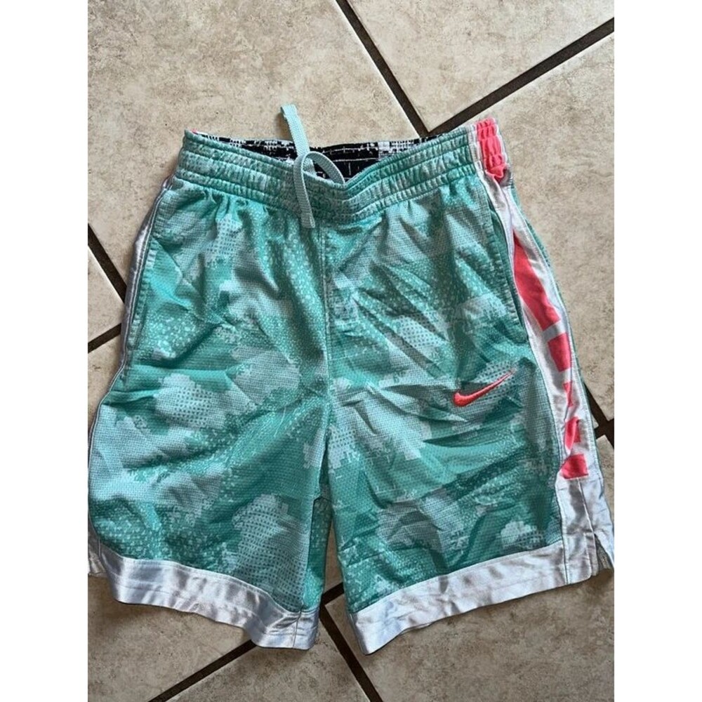 Boys Turquoise & Pink Nike Elite Shorts Size Large